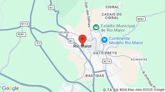 Apartments for rent i Rio Maior - kort over placeringen