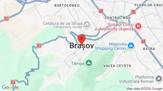 Houses for rent i Braşov - kort over placeringen