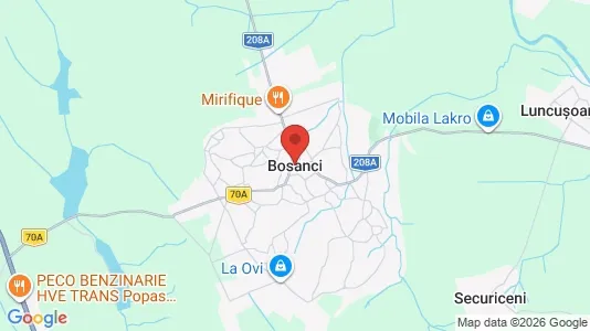 Houses for rent i Bosanci - kort over placeringen