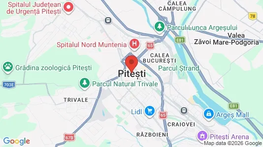 Houses for rent i Piteşti - kort over placeringen