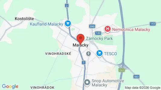 Houses for rent i Malacky - kort over placeringen