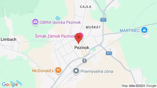 Houses for rent i Pezinok - kort over placeringen