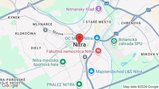 Houses for rent i Nitra - kort over placeringen