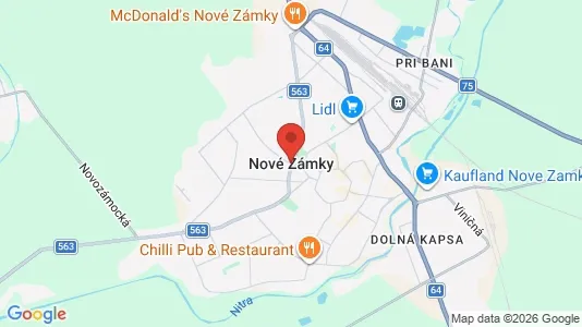 Apartments for rent i Nové Zámky - kort over placeringen