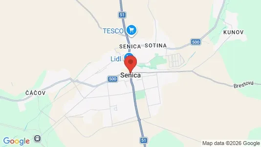Houses for rent i Senica - kort over placeringen