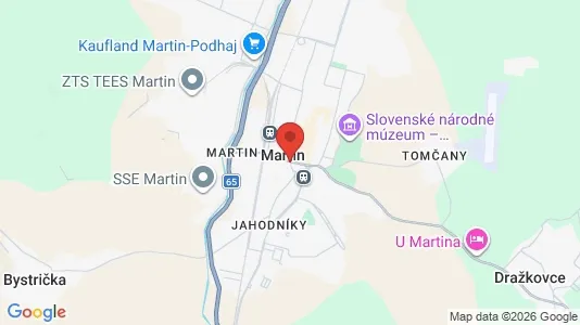 Apartments for rent i Martin - kort over placeringen