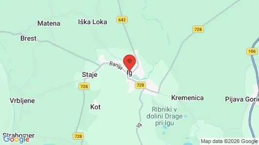 Apartments for rent i Ig - kort over placeringen