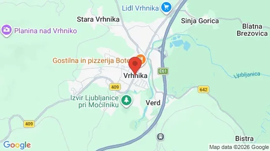 Apartments for rent i Vrhnika - kort over placeringen