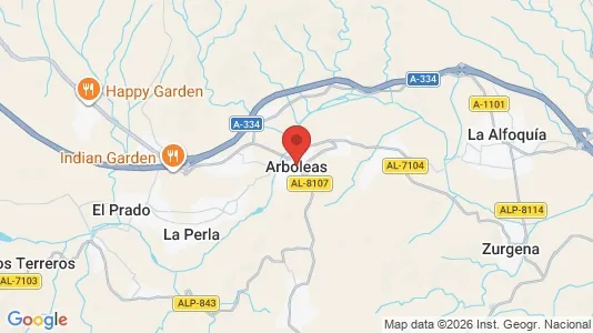 Apartments for rent i Arboleas - kort over placeringen