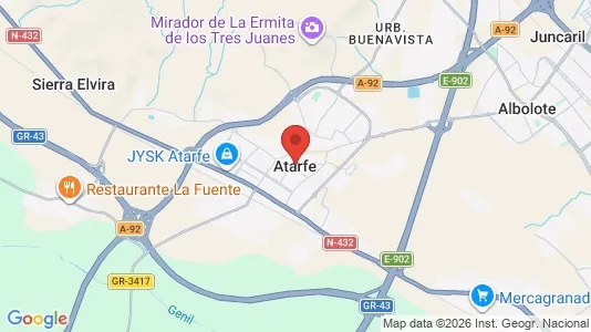 Apartments for rent i Atarfe - kort over placeringen