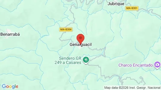 Houses for rent i Genalguacil - kort over placeringen