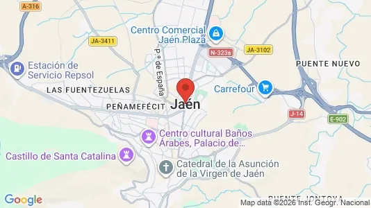 Houses for rent i Jaén - kort over placeringen