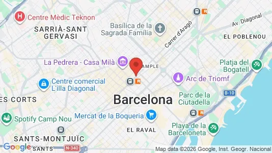Apartments for rent i Barcelona Eixample - kort over placeringen