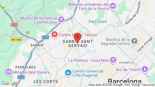 Houses for rent i Barcelona Sarrià-St. Gervasi - kort over placeringen