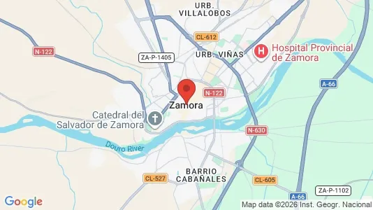 Apartments for rent i Zamora - kort over placeringen