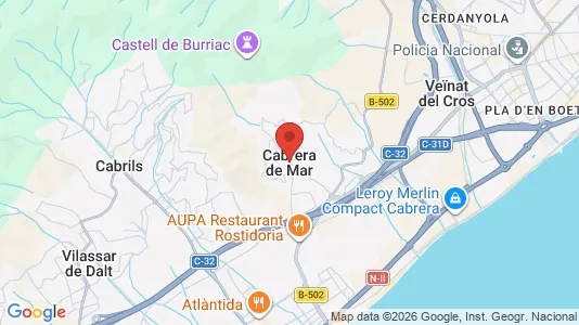 Houses for rent i Cabrera de Mar - kort over placeringen