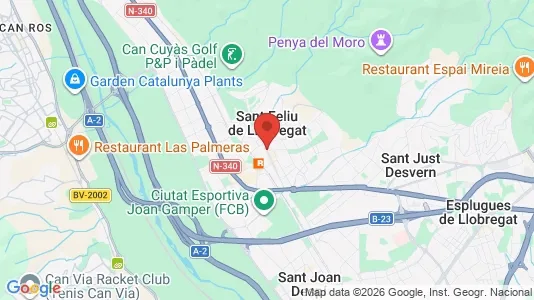 Apartments for rent i Sant Feliu de Llobregat - kort over placeringen