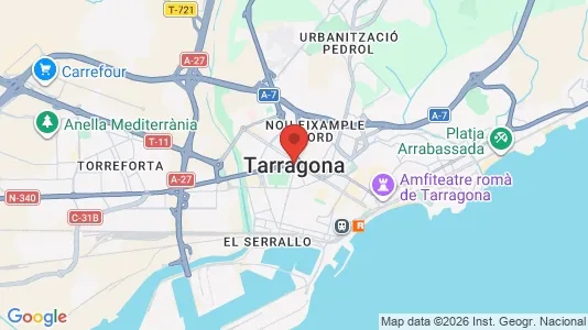 Apartments for rent i Tarragona - kort over placeringen