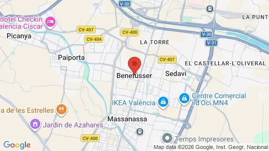 Apartments for rent i Benetússer - kort over placeringen