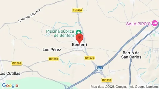 Apartments for rent i Benferri - kort over placeringen