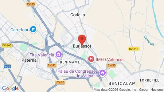 Houses for rent i Burjassot - kort over placeringen