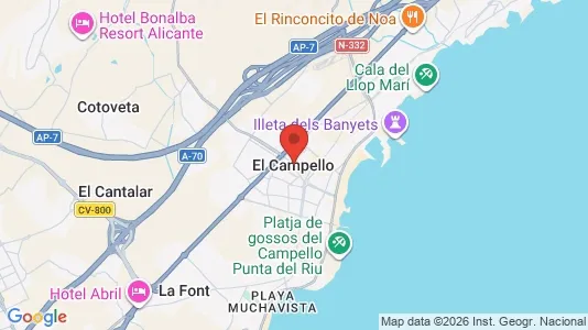 Houses for rent i El Campello - kort over placeringen
