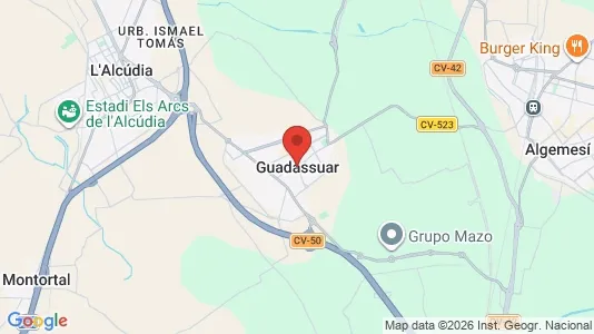 Apartments for rent i Guadassuar - kort over placeringen
