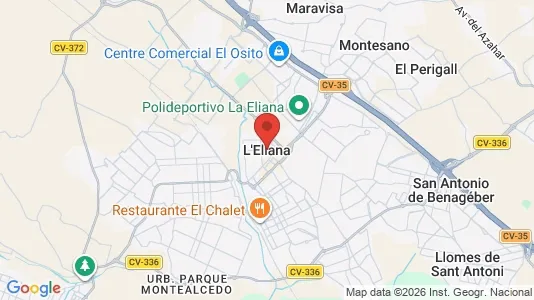 Houses for rent i L'Eliana - kort over placeringen