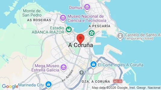 Apartments for rent i A Coruña - kort over placeringen