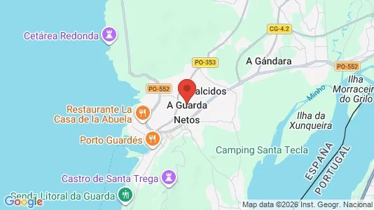Apartments for rent i A Guarda - kort over placeringen