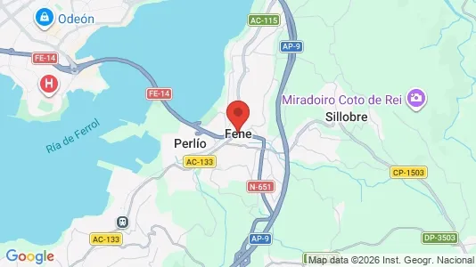 Apartments for rent i Fene - kort over placeringen