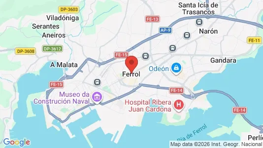 Apartments for rent i Ferrol - kort over placeringen