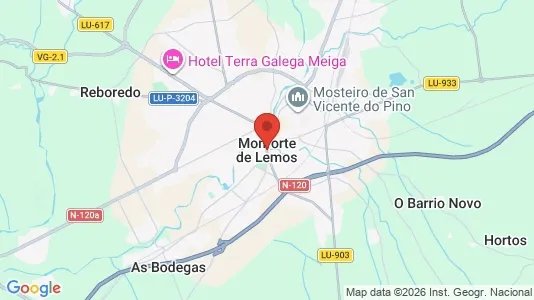 Houses for rent i Monforte de Lemos - kort over placeringen
