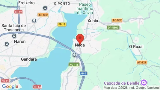 Apartments for rent i Neda - kort over placeringen