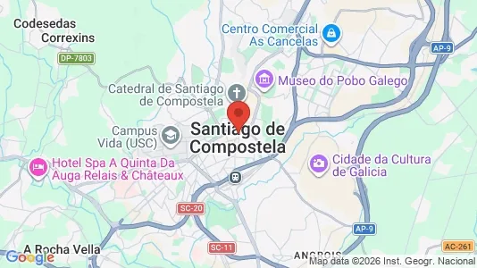 Houses for rent i Santiago de Compostela - kort over placeringen