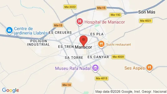 Apartments for rent i Manacor - kort over placeringen