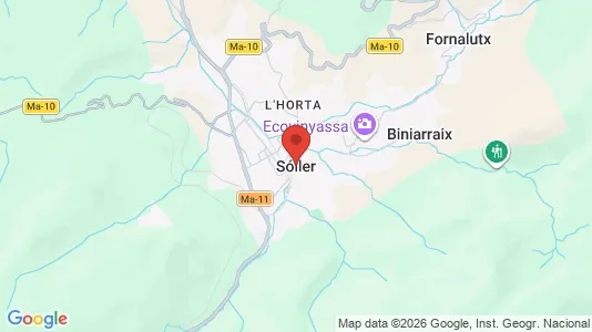 Apartments for rent i Sóller - kort over placeringen