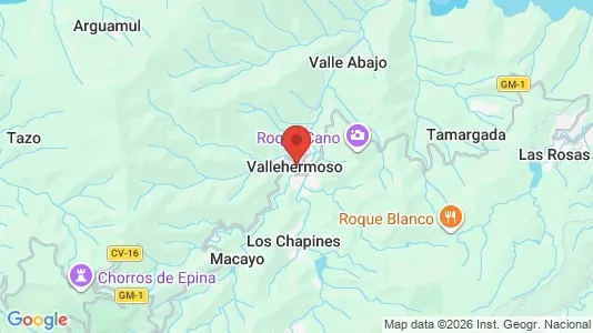 Apartments for rent i Vallehermoso - kort over placeringen
