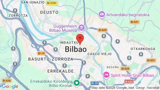 Apartments for rent i Bilbao - kort over placeringen