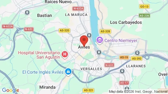 Apartments for rent i Avilés - kort over placeringen