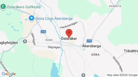Houses for rent i Österåker - kort over placeringen