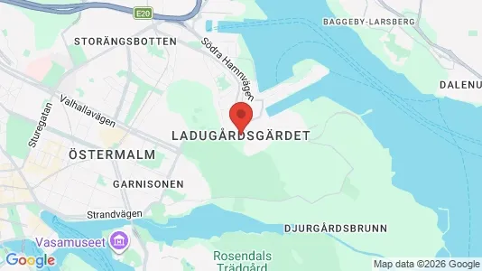 Rooms for rent i Gärdet/Djurgården - kort over placeringen