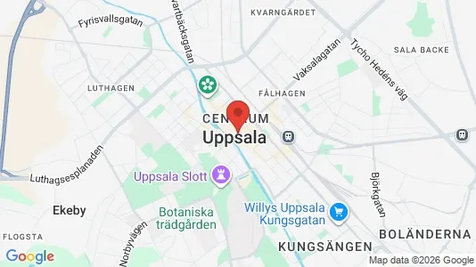 Houses for rent i Uppsala - kort over placeringen
