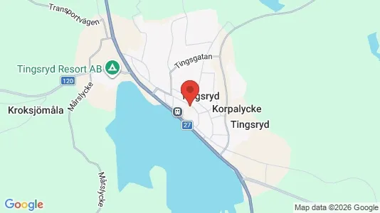 Houses for rent i Tingsryd - kort over placeringen