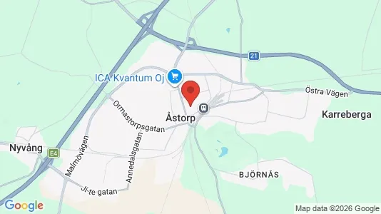 Apartments for rent i Åstorp - kort over placeringen