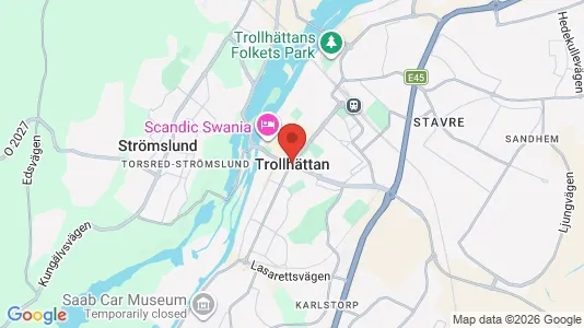 Houses for rent i Trollhättan - kort over placeringen