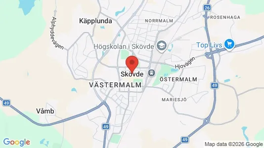 Houses for rent i Skövde - kort over placeringen