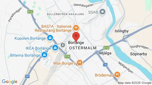 Houses for rent i Borlänge - kort over placeringen