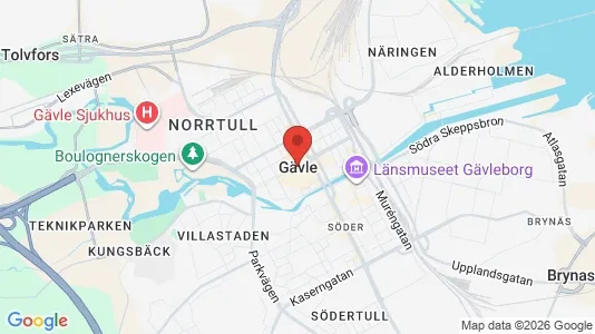 Houses for rent i Gävle - kort over placeringen