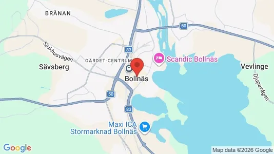 Apartments for rent i Bollnäs - kort over placeringen